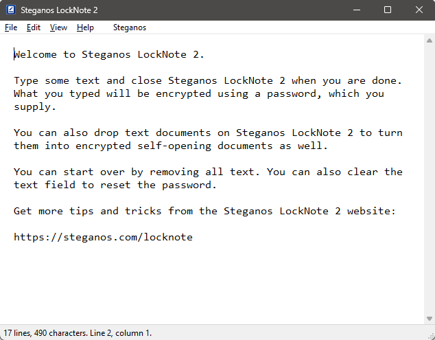 Steganos LockNote 2 – secure encryption